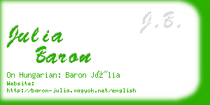 julia baron business card